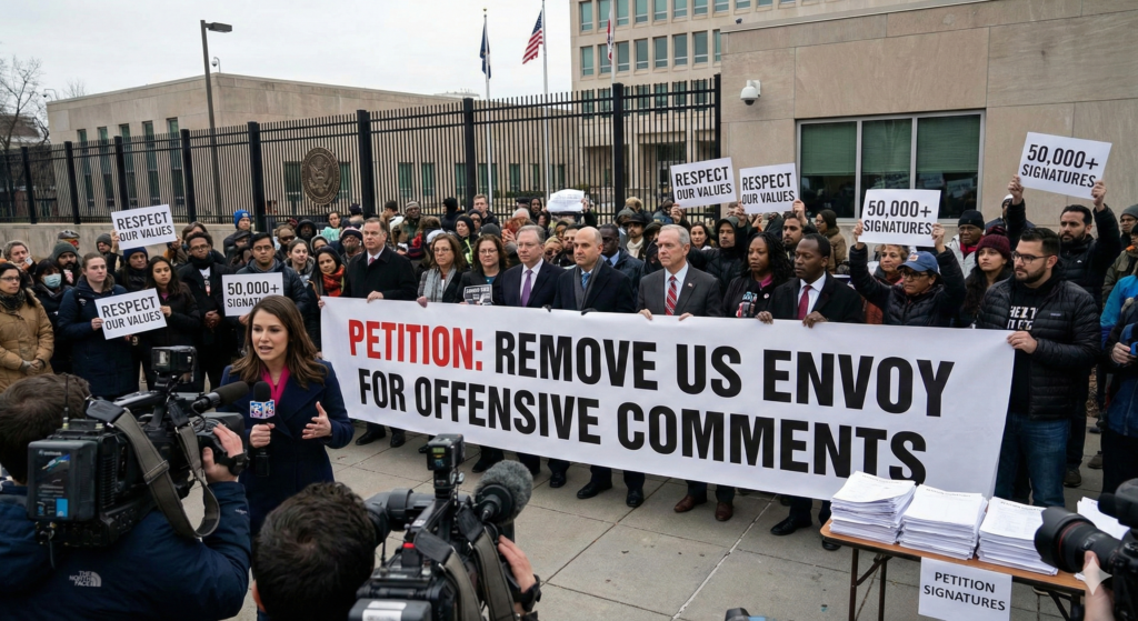 petition-offensive-comments-us-envoy